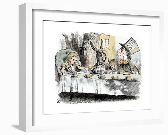 Scene from Alice's Adventures in Wonderland by Lewis Carroll, 1865-John Tenniel-Framed Giclee Print