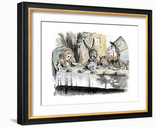 Scene from Alice's Adventures in Wonderland by Lewis Carroll, 1865-John Tenniel-Framed Giclee Print