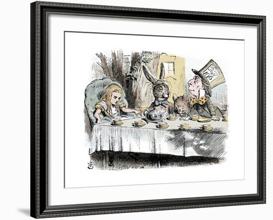 Scene from Alice's Adventures in Wonderland by Lewis Carroll, 1865-John Tenniel-Framed Giclee Print