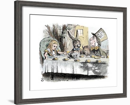 Scene from Alice's Adventures in Wonderland by Lewis Carroll, 1865-John Tenniel-Framed Giclee Print