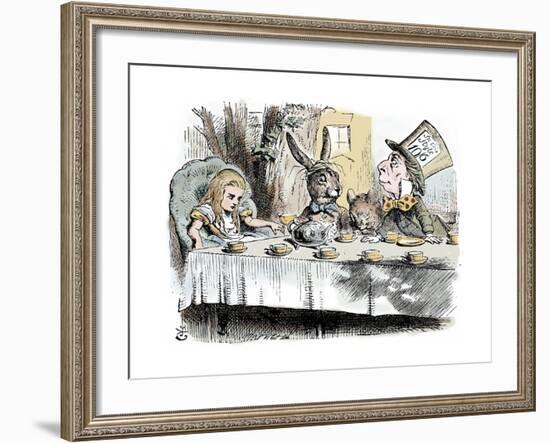 Scene from Alice's Adventures in Wonderland by Lewis Carroll, 1865-John Tenniel-Framed Giclee Print