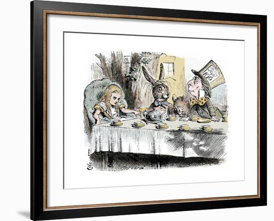 Scene from Alice's Adventures in Wonderland by Lewis Carroll, 1865-John Tenniel-Framed Giclee Print