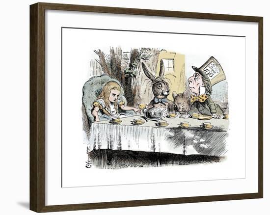 Scene from Alice's Adventures in Wonderland by Lewis Carroll, 1865-John Tenniel-Framed Giclee Print