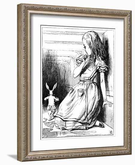 Scene from Alice's Adventures in Wonderland by Lewis Carroll, 1865-John Tenniel-Framed Giclee Print