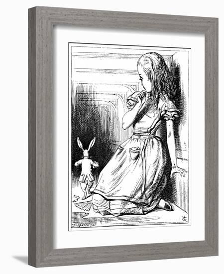 Scene from Alice's Adventures in Wonderland by Lewis Carroll, 1865-John Tenniel-Framed Giclee Print