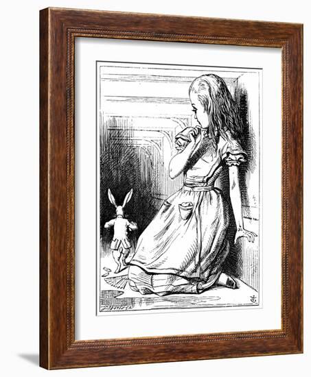 Scene from Alice's Adventures in Wonderland by Lewis Carroll, 1865-John Tenniel-Framed Giclee Print