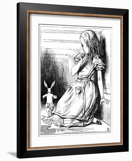 Scene from Alice's Adventures in Wonderland by Lewis Carroll, 1865-John Tenniel-Framed Giclee Print