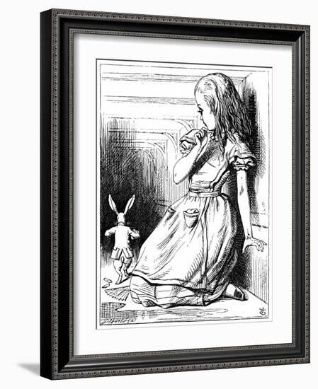 Scene from Alice's Adventures in Wonderland by Lewis Carroll, 1865-John Tenniel-Framed Giclee Print