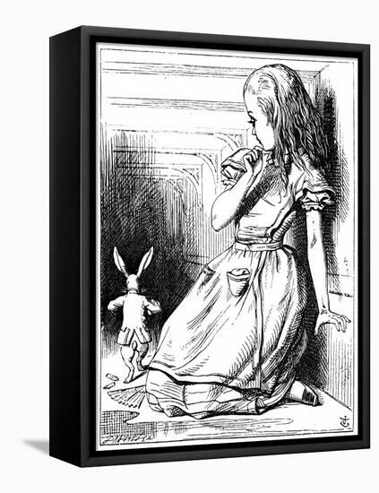 Scene from Alice's Adventures in Wonderland by Lewis Carroll, 1865-John Tenniel-Framed Premier Image Canvas