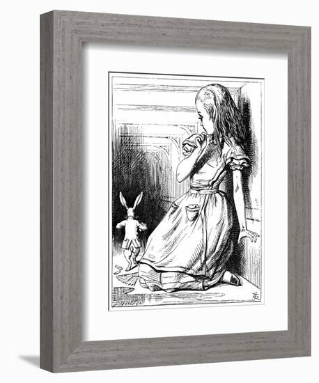 Scene from Alice's Adventures in Wonderland by Lewis Carroll, 1865-John Tenniel-Framed Giclee Print