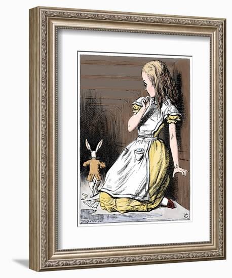 Scene from Alice's Adventures in Wonderland by Lewis Carroll, 1865-John Tenniel-Framed Giclee Print