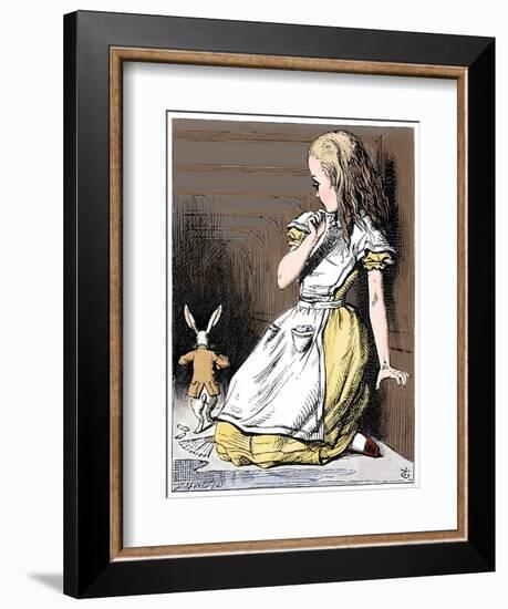 Scene from Alice's Adventures in Wonderland by Lewis Carroll, 1865-John Tenniel-Framed Giclee Print