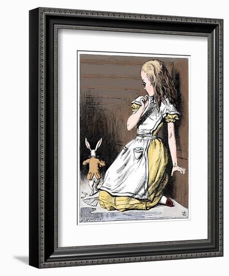 Scene from Alice's Adventures in Wonderland by Lewis Carroll, 1865-John Tenniel-Framed Giclee Print