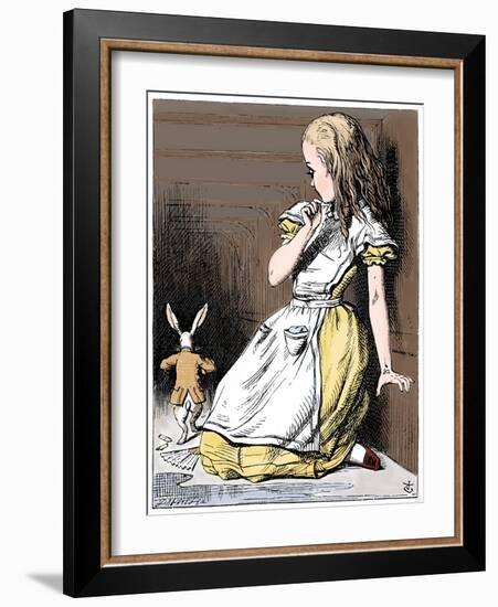 Scene from Alice's Adventures in Wonderland by Lewis Carroll, 1865-John Tenniel-Framed Giclee Print