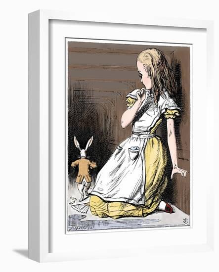 Scene from Alice's Adventures in Wonderland by Lewis Carroll, 1865-John Tenniel-Framed Giclee Print