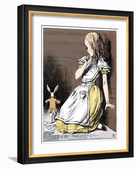 Scene from Alice's Adventures in Wonderland by Lewis Carroll, 1865-John Tenniel-Framed Giclee Print