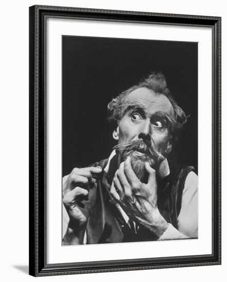 Scene from an Off Broadway Production of "Man of La Mancha"-Henry Groskinsky-Framed Premium Photographic Print