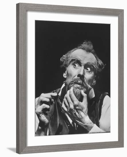 Scene from an Off Broadway Production of "Man of La Mancha"-Henry Groskinsky-Framed Premium Photographic Print