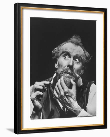 Scene from an Off Broadway Production of "Man of La Mancha"-Henry Groskinsky-Framed Premium Photographic Print