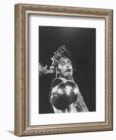 Scene from an Off Broadway Production of "Man of La Mancha"-Henry Groskinsky-Framed Photographic Print