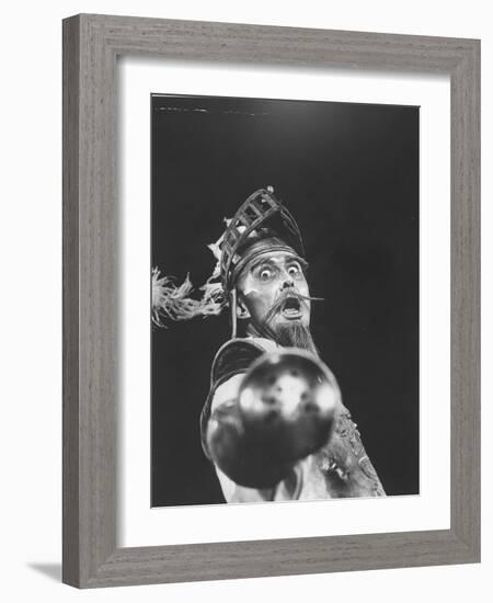 Scene from an Off Broadway Production of "Man of La Mancha"-Henry Groskinsky-Framed Photographic Print