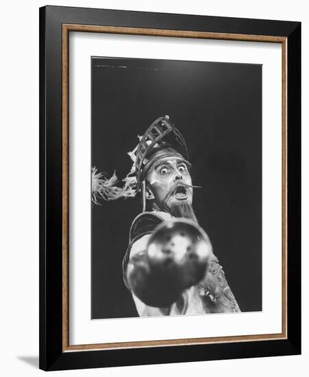 Scene from an Off Broadway Production of "Man of La Mancha"-Henry Groskinsky-Framed Photographic Print