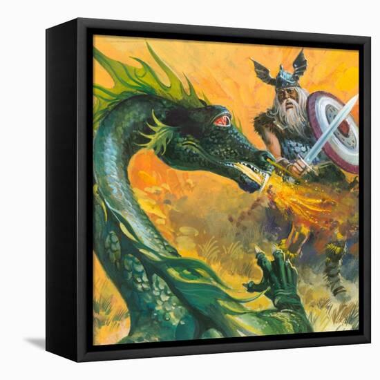 Scene from Beowulf-Andrew Howat-Framed Premier Image Canvas