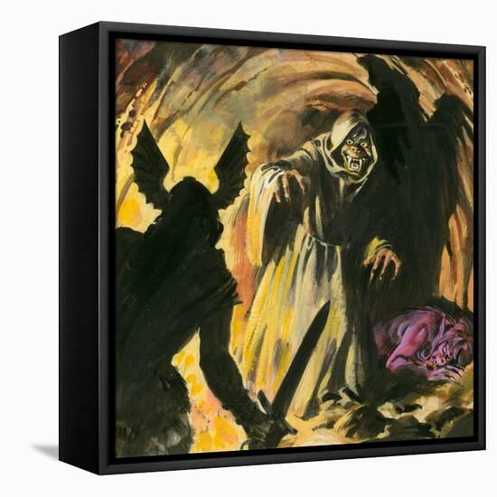 Scene from Beowulf-Andrew Howat-Framed Premier Image Canvas