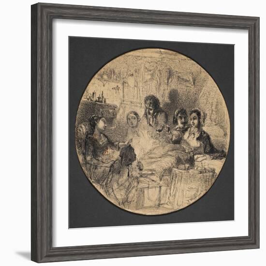 Scene from Bohemian Life, 1855-57-James Abbott McNeill Whistler-Framed Giclee Print