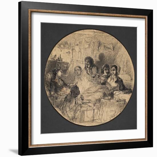 Scene from Bohemian Life, 1855-57-James Abbott McNeill Whistler-Framed Giclee Print