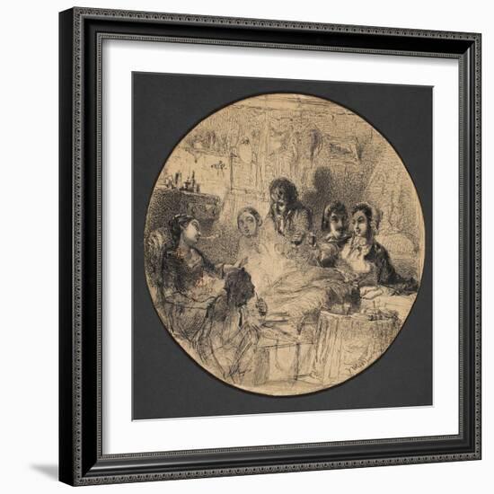 Scene from Bohemian Life, 1855-57-James Abbott McNeill Whistler-Framed Giclee Print