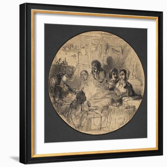 Scene from Bohemian Life, 1855-57-James Abbott McNeill Whistler-Framed Giclee Print