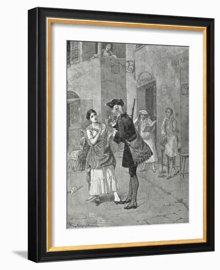 Scene from Comedy Fan-Carlo Goldoni-Framed Giclee Print