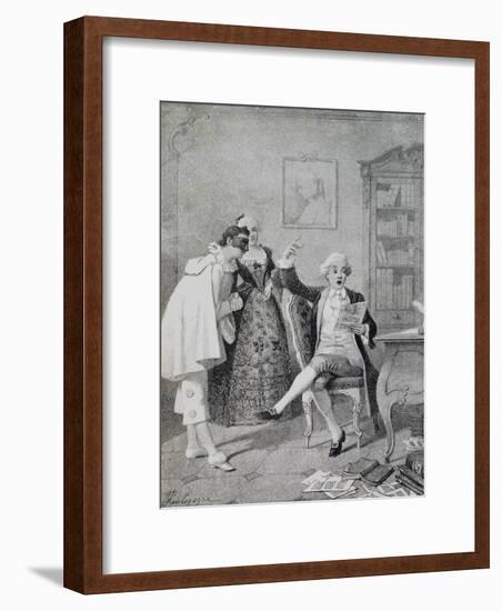 Scene from Comedy Fanatical Poet-Carlo Goldoni-Framed Giclee Print