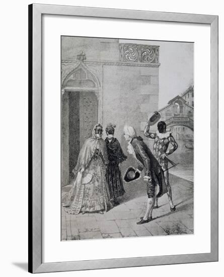 Scene from Comedy Liar-Carlo Goldoni-Framed Giclee Print