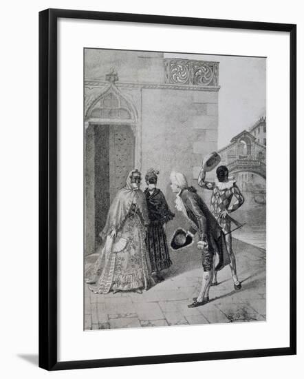 Scene from Comedy Liar-Carlo Goldoni-Framed Giclee Print