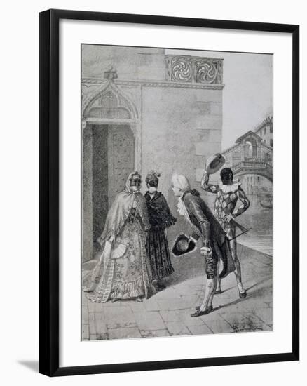 Scene from Comedy Liar-Carlo Goldoni-Framed Giclee Print