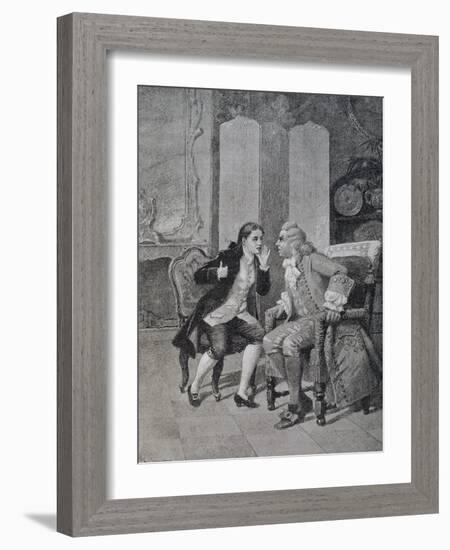 Scene from Comedy Loving Servant-Carlo Goldoni-Framed Giclee Print