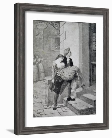 Scene from Comedy Women's Gossip-Carlo Goldoni-Framed Giclee Print