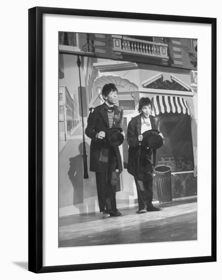 Scene from Film "Easter Parade," with Fred Astair and Judy Garland, Both Dressed as Hoboes-Allan Grant-Framed Premium Photographic Print