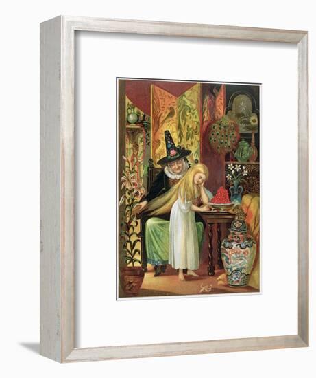 Scene from Hans Christian Andersen's fairy tale, The Snow Queen, 1872-Unknown-Framed Giclee Print