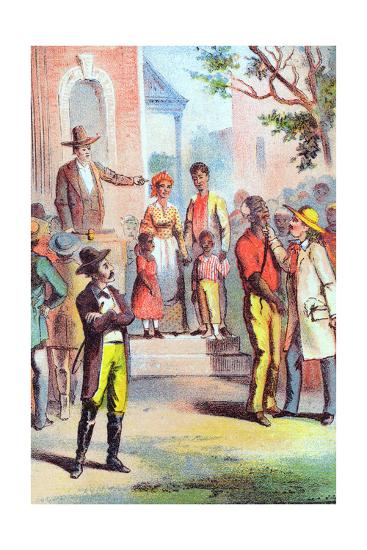 Scene From Harriet Beecher Stowe S Uncle Tom S Cabin C1870 Giclee
