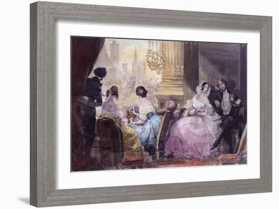 Scene from in Summer in Paris by Jules Janin, 1844-Eugène Boudin-Framed Giclee Print