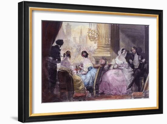 Scene from in Summer in Paris by Jules Janin, 1844-Eugène Boudin-Framed Giclee Print