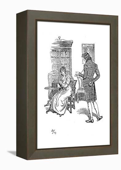 Scene from Jane Austen's Persuasion, 1897-Hugh Thomson-Framed Premier Image Canvas