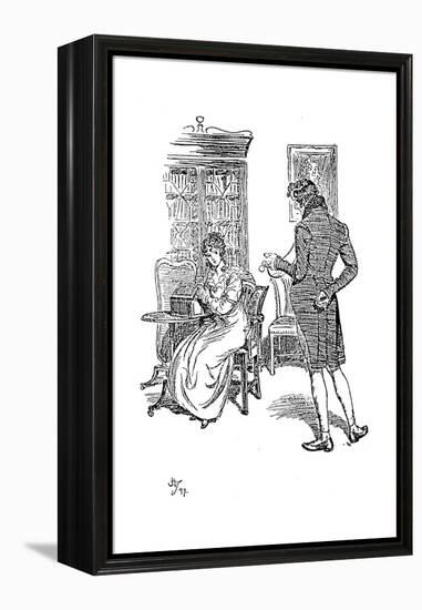 Scene from Jane Austen's Persuasion, 1897-Hugh Thomson-Framed Premier Image Canvas