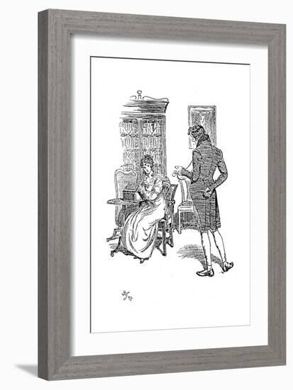 Scene from Jane Austen's Persuasion, 1897-Hugh Thomson-Framed Giclee Print