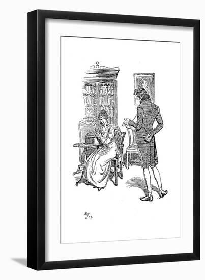 Scene from Jane Austen's Persuasion, 1897-Hugh Thomson-Framed Giclee Print