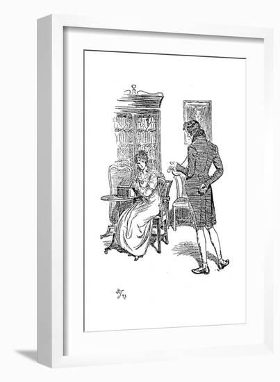 Scene from Jane Austen's Persuasion, 1897-Hugh Thomson-Framed Giclee Print