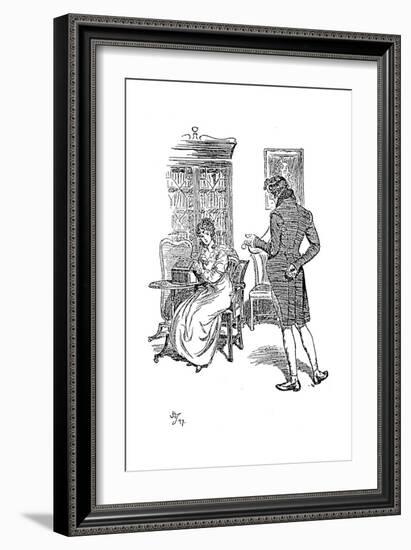 Scene from Jane Austen's Persuasion, 1897-Hugh Thomson-Framed Giclee Print